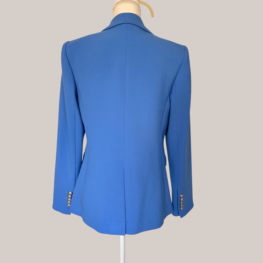 Veronica Beard Miller Dickey Jacket Tailored Double Breasted Blazer Bluebell 8 - Picture 7 of 12